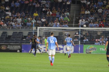 2021 Lig Kupası Çeyrek Finali: NYCFC Pumas 'a karşı. 11 Ağustos 2021, Bronx New York, ABD: NYCFC ve Pumas UNAM arasındaki futbol maçı New York 'taki Yankee Stadyumu' nda oynanan 2021 Lig Kupası çeyrek finalleri için geçerlidir., 