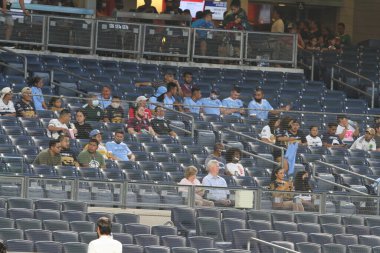 11 Ağustos 2021, Bronx New York, ABD: NYCFC ve Pumas UNAM arasındaki futbol maçı New York 'taki Yankee Stadyumu' nda oynanan 2021 Lig Kupası çeyrek finalleri için geçerlidir.