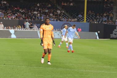 2021 Lig Kupası Çeyrek Finali: NYCFC Pumas 'a karşı. 11 Ağustos 2021, Bronx New York, ABD: NYCFC ve Pumas UNAM arasındaki futbol maçı New York 'taki Yankee Stadyumu' nda oynanan 2021 Lig Kupası çeyrek finalleri için geçerlidir., 