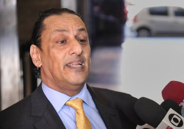 Soruşturma altındaki Bolsonaro ailesini temsil eden avukat Frederick Wassef. 10 Ağustos 2021, Rio de Janeiro, Brezilya: Yüksek Mahkeme 'nin ikinci komisyonu, 10 Ağustos Salı günü)