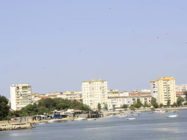 Agosto 2021 Lisboa Portugal Movimento Nas Estações Fluviais Terreiro Paco — Fotografia de Stock