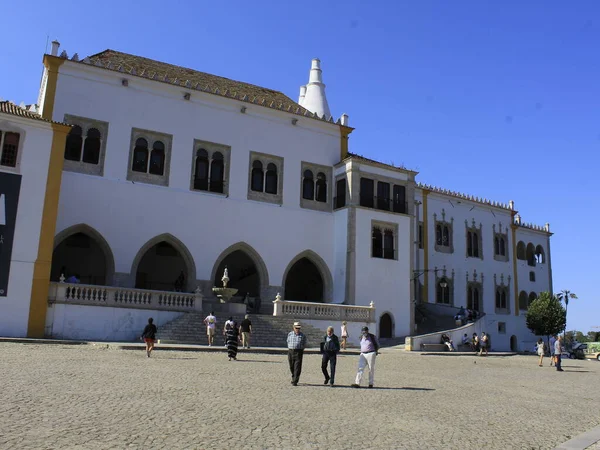 Turizmus Sintrában Augusztus 2021 Sintra Portugália Mozgalom Város Sintra Amely — Stock Fotó