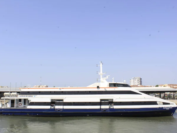 Augustus 2021 Lissabon Portugal Beweging Rivierstations Van Terreiro Paco Lissabon — Stockfoto