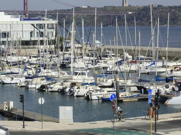 Boat Trip Tejo River Lisbon August 2021 Lisbon Portugal People — Stock Photo, Image