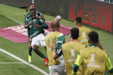 Copa Libertadores: Palmeiras ve Sao Paulo. 17 Ağustos 2021, Sao Paulo, Brezilya: Palmeiras ve Sao Paulo arasındaki futbol maçı, Copa Libertadores 2021 çeyrek finalleri için geçerli, Sao Paulo 'daki Allianz Parque Stadyumu' nda düzenlendi.,