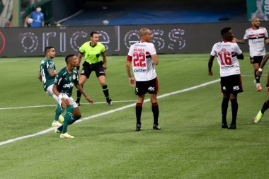 Copa Libertadores: Palmeiras ve Sao Paulo. 17 Ağustos 2021, Sao Paulo, Brezilya: Palmeiras ve Sao Paulo arasındaki futbol maçı, Copa Libertadores 2021 çeyrek finalleri için geçerli, Sao Paulo 'daki Allianz Parque Stadyumu' nda düzenlendi.,