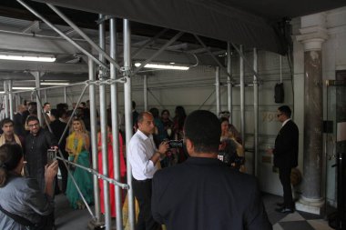 New York 'ta Hint Düğünü. 14 Ağustos 2021, New York, ABD: Halk, New York 'ta 5. Cadde' deki The Pierre A Taj Hotel 'de ilginç ve heyecan verici bir Hint düğününe şahit oldu.