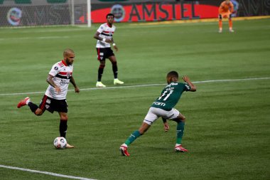 Copa Libertadores: Palmeiras ve Sao Paulo. 17 Ağustos 2021, Sao Paulo, Brezilya: Palmeiras ve Sao Paulo arasındaki futbol maçı, Copa Libertadores 2021 çeyrek finalleri için geçerli, Sao Paulo 'daki Allianz Parque Stadyumu' nda düzenlendi.,