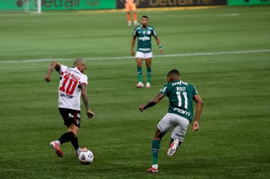 Copa Libertadores: Palmeiras ve Sao Paulo. 17 Ağustos 2021, Sao Paulo, Brezilya: Palmeiras ve Sao Paulo arasındaki futbol maçı, Copa Libertadores 2021 çeyrek finalleri için geçerli, Sao Paulo 'daki Allianz Parque Stadyumu' nda düzenlendi.,