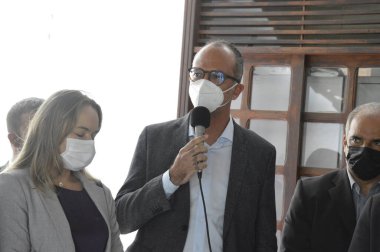 Parnamirim Cinayet Bürosu açılıyor. 16 Ağustos 2021, Parnamirim, Natal, Rio Grande do Norte, Brezilya: Parnamimim Büyükşehir Bölgesi 'ndeki DHPP' nin (Cinayet ve İnsanları Koruma Delegasyonu) açılış töreni