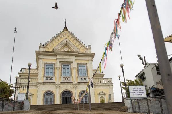 Ağustos 2021 Rio Janeiro Brezilya Coronavirus Salgını Nedeniyle Penha Kilisesi — Stok fotoğraf