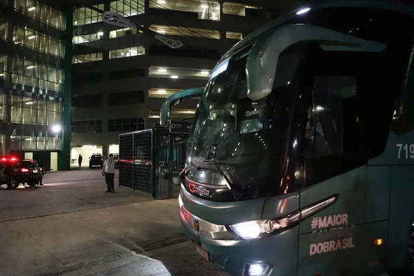 August 2021 Sao Paulo Brazil Palmeiras Fans Welcome Players Arrival — Stock Photo, Image