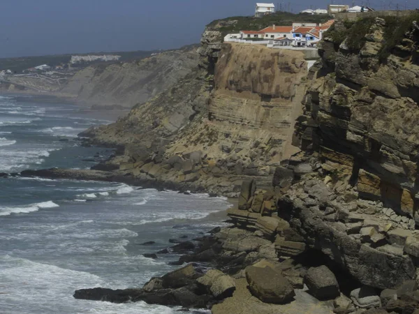 Vista Azenhas Mar Costa Del Portogallo Agosto 2021 Sintra Portogallo — Foto Stock