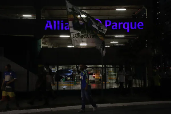 Ağustos 2021 Sao Paulo Brezilya Palmeiras Taraftarları Sao Paulo Takımıyla — Stok fotoğraf