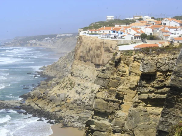 Vista Azenhas Mar Costa Portugal Agosto 2021 Sintra Portugal Vista —  Fotos de Stock