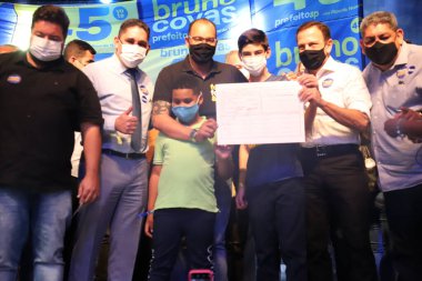 18 Ağustos 2021, Sao Paulo, Brezilya: Sao Paulo PSDB rehberinin, Sao Paulo 'da bulunan Francisco Matarazzo Bulvarı' ndaki Ses etkinlikleri binasında 18 Ağustos Çarşamba günü toplanması). 