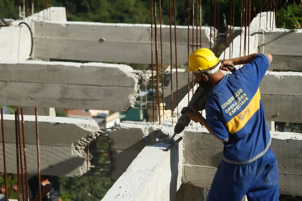 Demolizione Costruzioni Illegali Rio Janeiro Agosto 2021 Rio Janeiro Brasile — Foto Stock