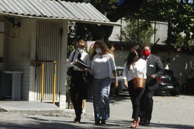 Marielle Franco 'nun dul eşi, meclis üyesi Monica Benicio Rio' daki DRCI 'da LGBTphobia suçundan şikayette bulunuyor. 20 Ağustos 2021, Rio de Janeiro, Brezilya: Meclis üyesi Monica Benicio (PSOL-RJ), eski meclis üyesi Marielle Franco 'nun dul eşi.