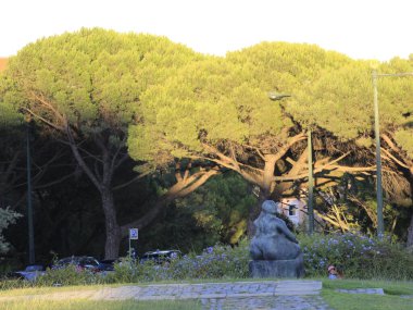 Lizbon 'daki Amalia Rodrigues Bahçesi. 19 Ağustos 2021, Lizbon, Portekiz: Goncalo Ribeiro Telles 'in Lizbon' daki Amalia Rodrigues Garden manzarası, fado şarkıcısı Amalia Rodrigues 'in anısına 2000 yılında aday gösterilmiştir..