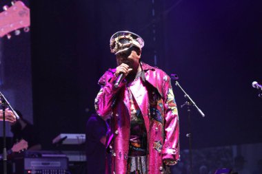  P Funk All Stars, It 's Time for Hip Hop in New York konserlerinde konser veriyor. 20 Ağustos 2021, Queens, New York, ABD: P Funk All Stars, The City of New York tarafından sunulan 