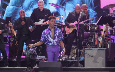 Central Park 'taki mezuniyet konseri. 21 Ağustos 2021, New York, ABD: The We LoVE NYC: New York 'taki büyük Central Park çimlerinde düzenlenen eve dönüş konseri