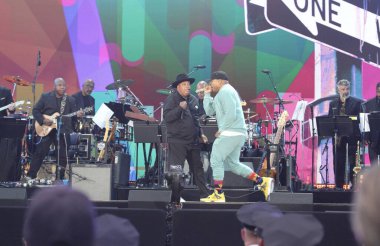 Central Park 'taki mezuniyet konseri. 21 Ağustos 2021, New York, ABD: The We LoVE NYC: New York 'taki büyük Central Park çimlerinde düzenlenen eve dönüş konseri