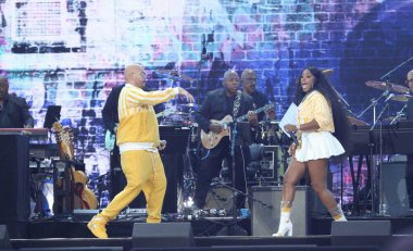 Central Park 'taki mezuniyet konseri. 21 Ağustos 2021, New York, ABD: The We LoVE NYC: New York 'taki büyük Central Park çimlerinde düzenlenen eve dönüş konseri