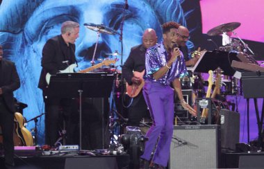 Central Park 'taki mezuniyet konseri. 21 Ağustos 2021, New York, ABD: The We LoVE NYC: New York 'taki büyük Central Park çimlerinde düzenlenen eve dönüş konseri