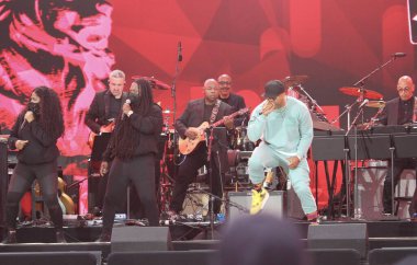 Central Park 'taki mezuniyet konseri. 21 Ağustos 2021, New York, ABD: The We LoVE NYC: New York 'taki büyük Central Park çimlerinde düzenlenen eve dönüş konseri