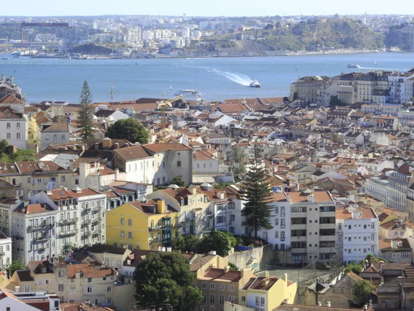 Tourist Movement Senhora Monte Viewpoint Lisbon August 2021 Lisbon Portugal — Stock Photo, Image