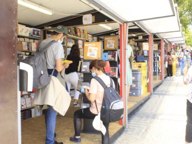 Lizbon Kitap Fuarı 'nın açılışı. 26 Ağustos 2021, Lizbon, Portekiz: Bu yılki Lizbon Kitap Fuarı 'nda 26 Ağustos - 12 Eylül Perşembe tarihleri arasında Portekiz' in Eduardo VII.