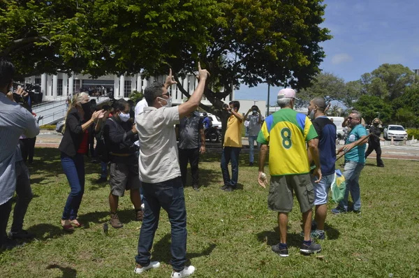 Les Partisans Bolsonaro Protestent Contre Ancien Président Lula Dans Natal — Photo