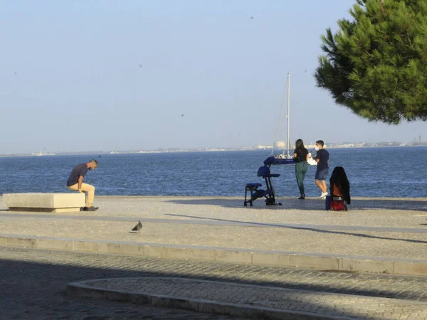 Bewegung Cais Sodre Lissabon August 2021 Lissabon Portugal Bewegung Der — Stockfoto