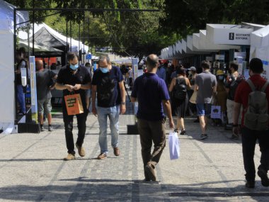 Lizbon Kitap Fuarı 'nın açılışı. 26 Ağustos 2021, Lizbon, Portekiz: Bu yılki Lizbon Kitap Fuarı 'nda 26 Ağustos - 12 Eylül Perşembe tarihleri arasında Portekiz' in Eduardo VII.