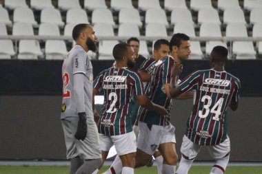 Brezilya Kupası Çeyrek Finali: Fluminense ve Atletico-MG. 26 Ağustos 2021, Rio de Janeiro, Brezilya: Brezilya Kupası 'nın ilk ayağı için geçerli olan Fluminense ve Atletico-MG arasındaki futbol maçı, Rio de Janeiro' daki Nilton Santos Stadyumu 'nda yapıldı.