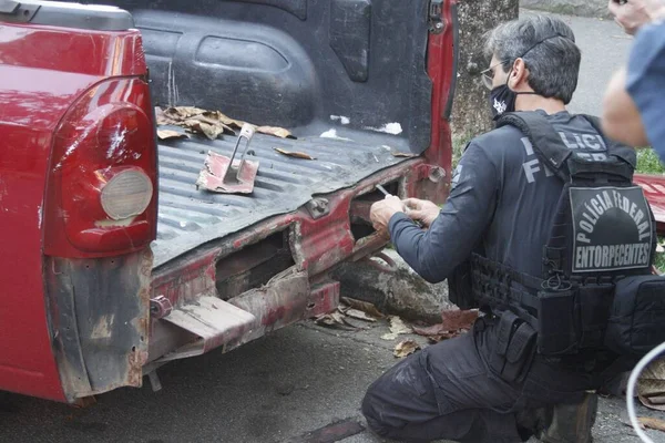Brazil Szövetségi Rendőrség Elindította Tamoios Hadműveletet Nemzetközi Kábítószer Kereskedelem Ellen — Stock Fotó