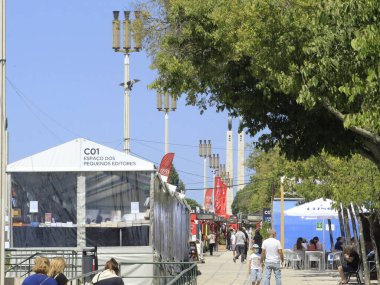 Lizbon Kitap Fuarı 'nın açılışı. 26 Ağustos 2021, Lizbon, Portekiz: Bu yılki Lizbon Kitap Fuarı 'nda 26 Ağustos - 12 Eylül Perşembe tarihleri arasında Portekiz' in Eduardo VII.