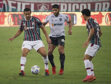  Brezilya Kupası Çeyrek Finali: Fluminense ve Atletico-MG. 26 Ağustos 2021, Rio de Janeiro, Brezilya: Fred 'in Fluminense' den attığı golün kutlanması, Fluminense ve Atletico-MG arasında oynanan futbol maçı sırasında
