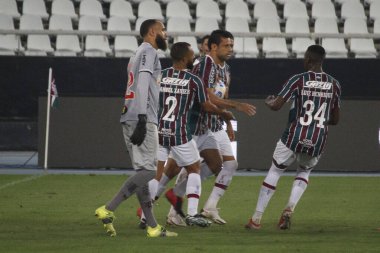  Brezilya Kupası Çeyrek Finali: Fluminense ve Atletico-MG. 26 Ağustos 2021, Rio de Janeiro, Brezilya: Fred 'in Fluminense' den attığı golün kutlanması, Fluminense ve Atletico-MG arasında oynanan futbol maçı sırasında