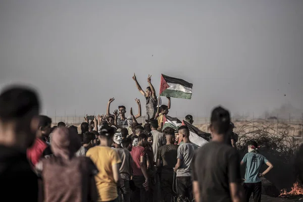 Gazze Srail Filistin Topraklarını Kuşatmasını Protesto Ediyor Ağustos 2021 Gazze — Stok fotoğraf