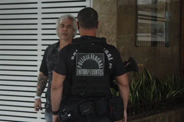 里约热内卢联邦警察打击贩毒行动的名称是雷梅多 2021年8月30日 巴西里约热内卢 联邦警察开展了打击国际贩毒的行动 — 图库照片