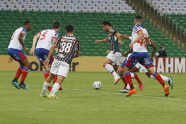 Brezilya Futbol Şampiyonası: Fluminense ve Bahia. 30 Ağustos 2021, Rio de Janeiro, Brezilya: Rio de Janeiro 'daki Maracana Stadyumu' nda düzenlenen Brezilya Futbol Şampiyonası 'nın 18. turu için geçerli olan Fluminense ile Bahia arasındaki futbol maçı
