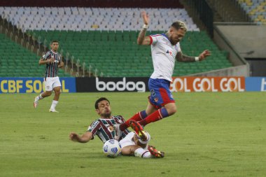 Brezilya Futbol Şampiyonası: Fluminense ve Bahia. 30 Ağustos 2021, Rio de Janeiro, Brezilya: Rio de Janeiro 'daki Maracana Stadyumu' nda düzenlenen Brezilya Futbol Şampiyonası 'nın 18. turu için geçerli olan Fluminense ile Bahia arasındaki futbol maçı