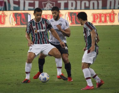  Brezilya Kupası Çeyrek Finali: Fluminense ve Atletico-MG. 26 Ağustos 2021, Rio de Janeiro, Brezilya: Fred 'in Fluminense' den attığı golün kutlanması, Fluminense ve Atletico-MG arasında oynanan futbol maçı sırasında