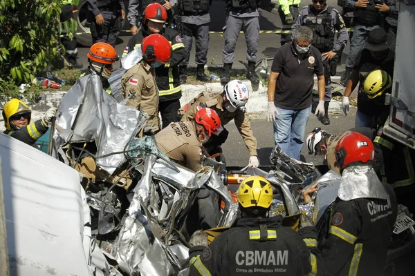 Two Women Die Car Accident Manaus August 2021 Manaus Amazonas — Stock Photo, Image