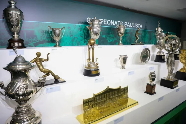 Sala Trofeos Palmeiras Primer Piso Del Estadio Allianz Parque Sao — Foto de Stock