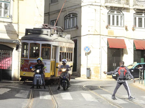 Barrio Baixo Chiado Lisboa Agosto 2021 Lisboa Portugal Intenso Movimiento — Foto de Stock