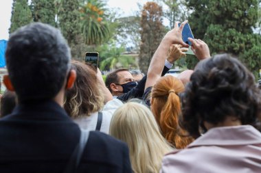 Sao Paulo 'daki Bağımsızlık Müzesi' nin yenilenmesiyle ilgili basın toplantısı. 31 Ağustos 2021. SAO PAULO, SP, BRAZIL: Vali Joao Doria (PSDB), başkent Ricardo Nunes (MDB) ve Kültür Bakanı ile birlikte