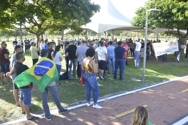 Från Protesterar För Bättre Arbetsvillkor Natal Augusti 2021 Natal Rio — Stockfoto