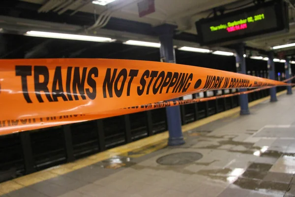New Heavy Rainfall Causes Very Limited Train Service All Subway — Stock Photo, Image